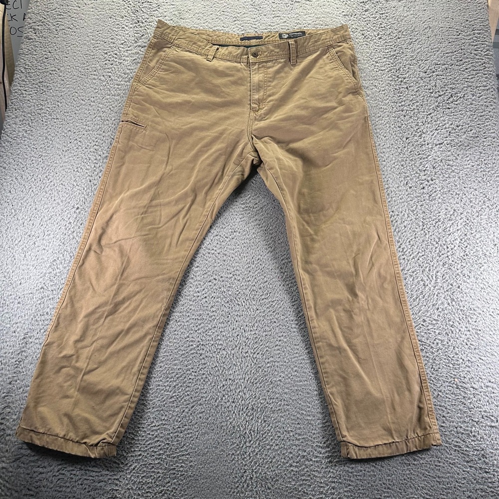 Weatherproof Pant Mens 40x30 Brown Cotton khakis Straight Leg Utility Workwear